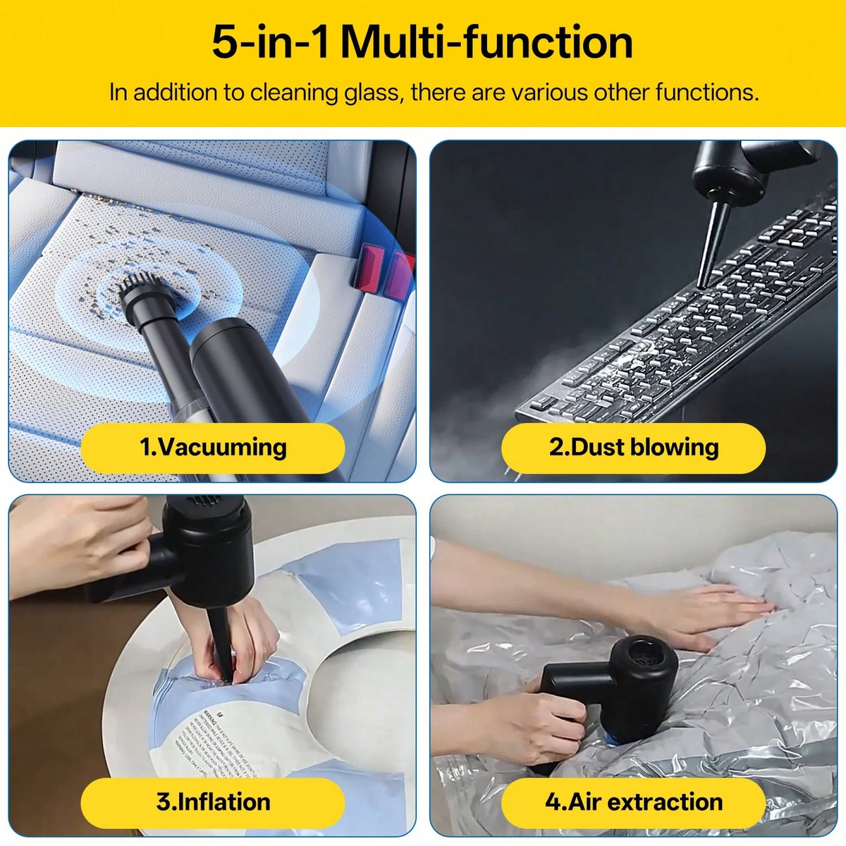 5-in-1 Window Vacuum Cleaner