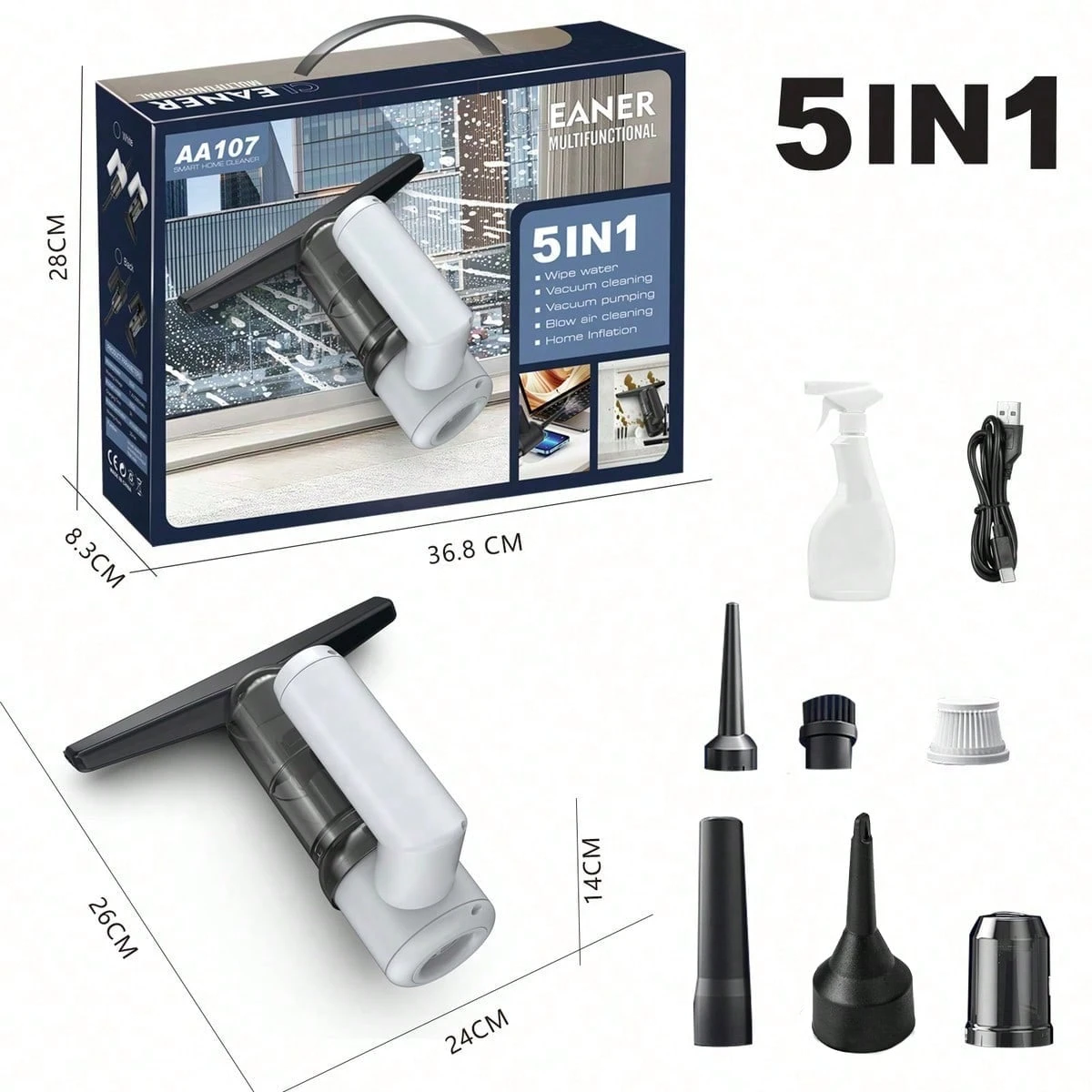 5-in-1 Window Vacuum Cleaner