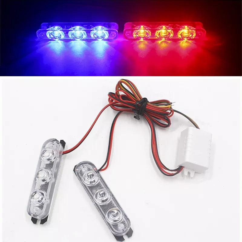 3-LED Car Police Strobe Lights