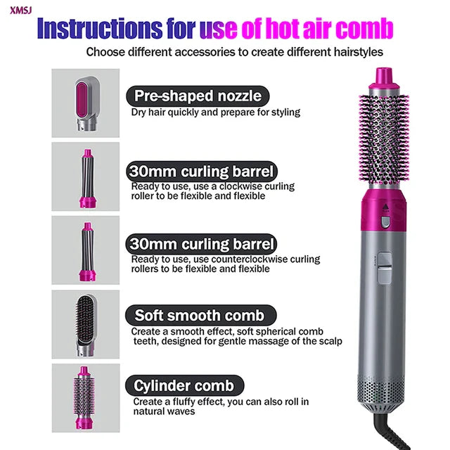 5-in-1 Hot Air Styler Hair Straightener