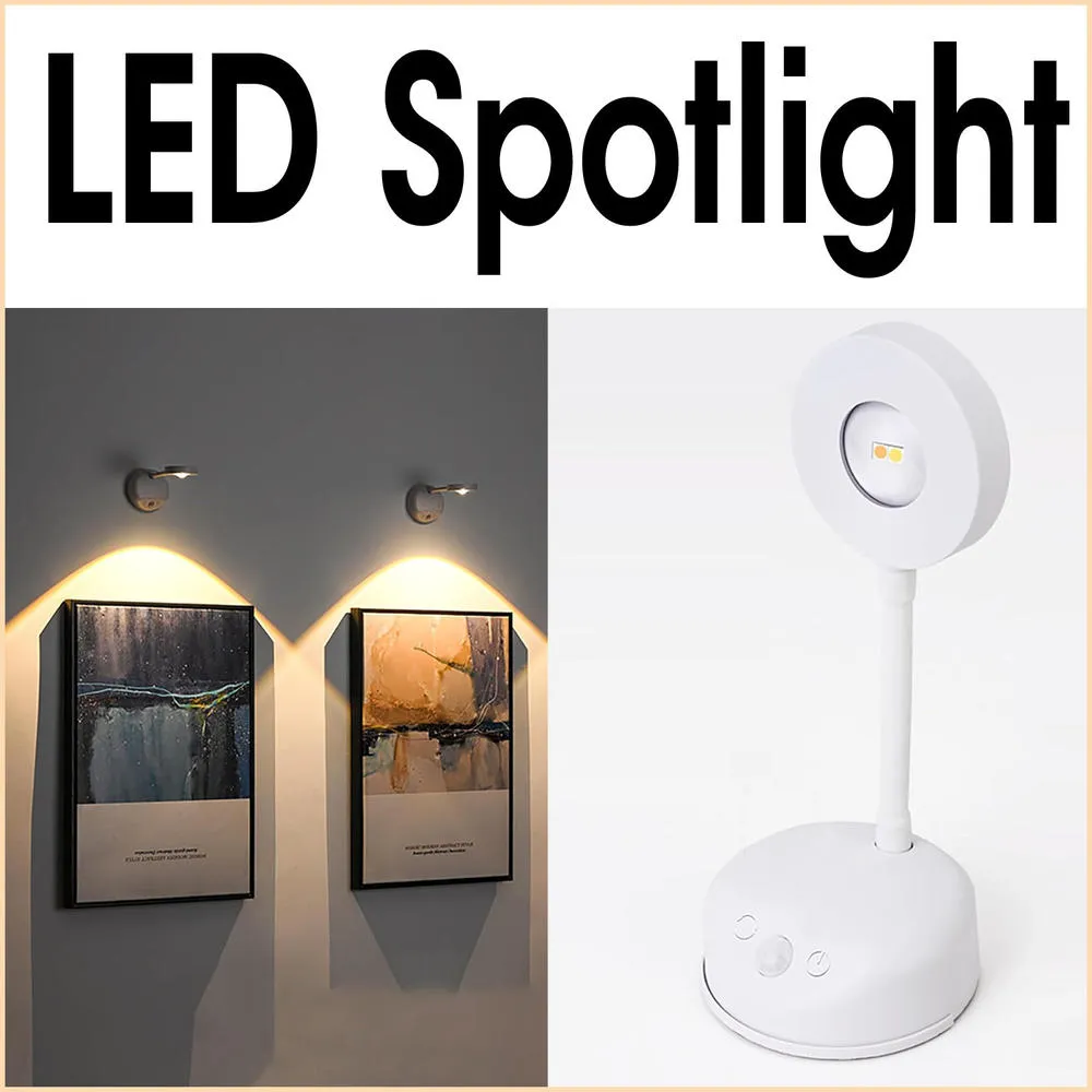 360 Recheargable Sensor LED Spotlight Adjustable