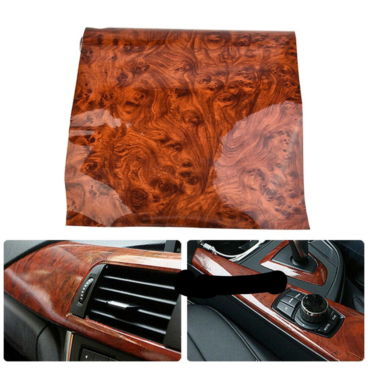 Wood Grain Car Wrap