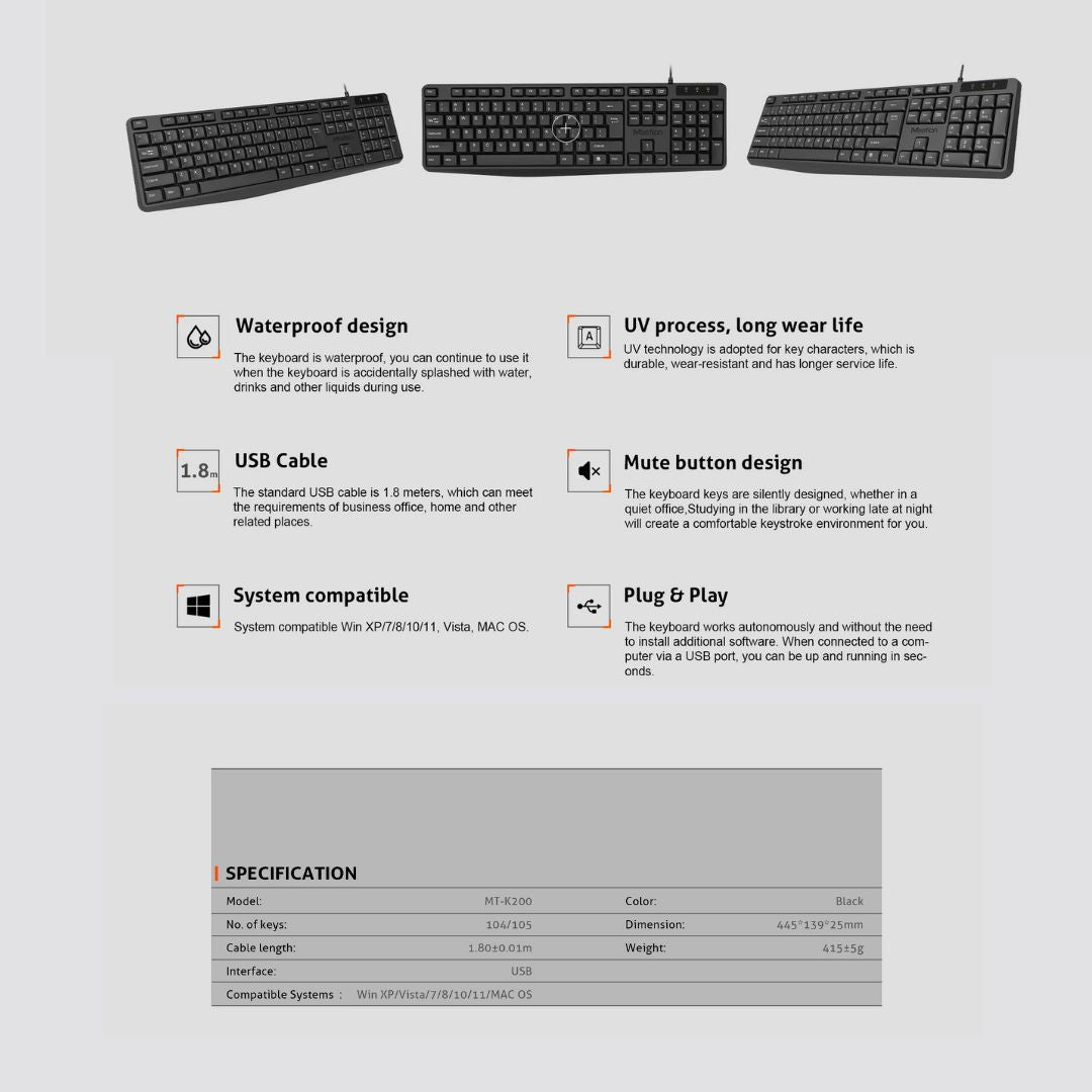 Meetion MT-K200 Wired Keyboard
