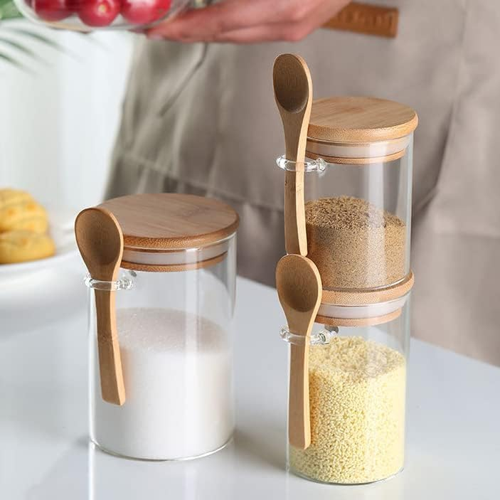Airtight Glass Jars with Bamboo Lids