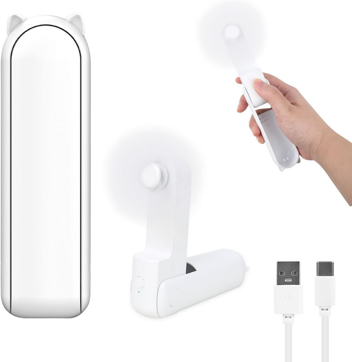2-in-1 Power Bank Mini Handheld Fan