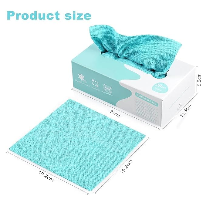 20-Piece Microfiber Cleaning Cloth Set