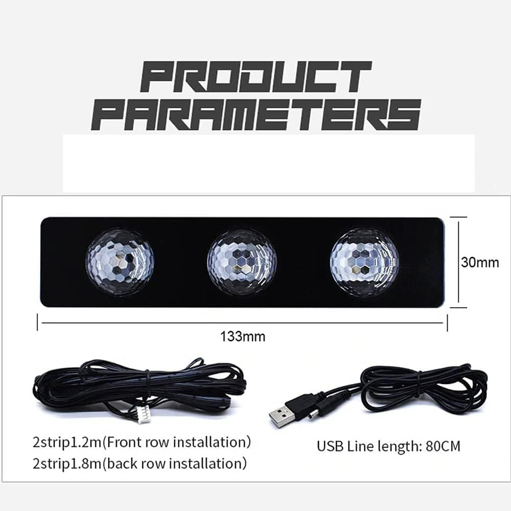 4-Piece RGB Crystal LED Lights