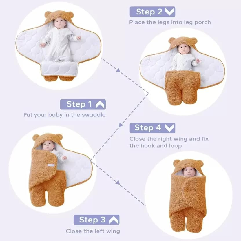Hooded Baby Swaddle Blanket