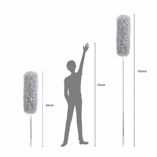 100 Inch Fan Duster, Extendable Microfiber Duster, Feather dust cleaner