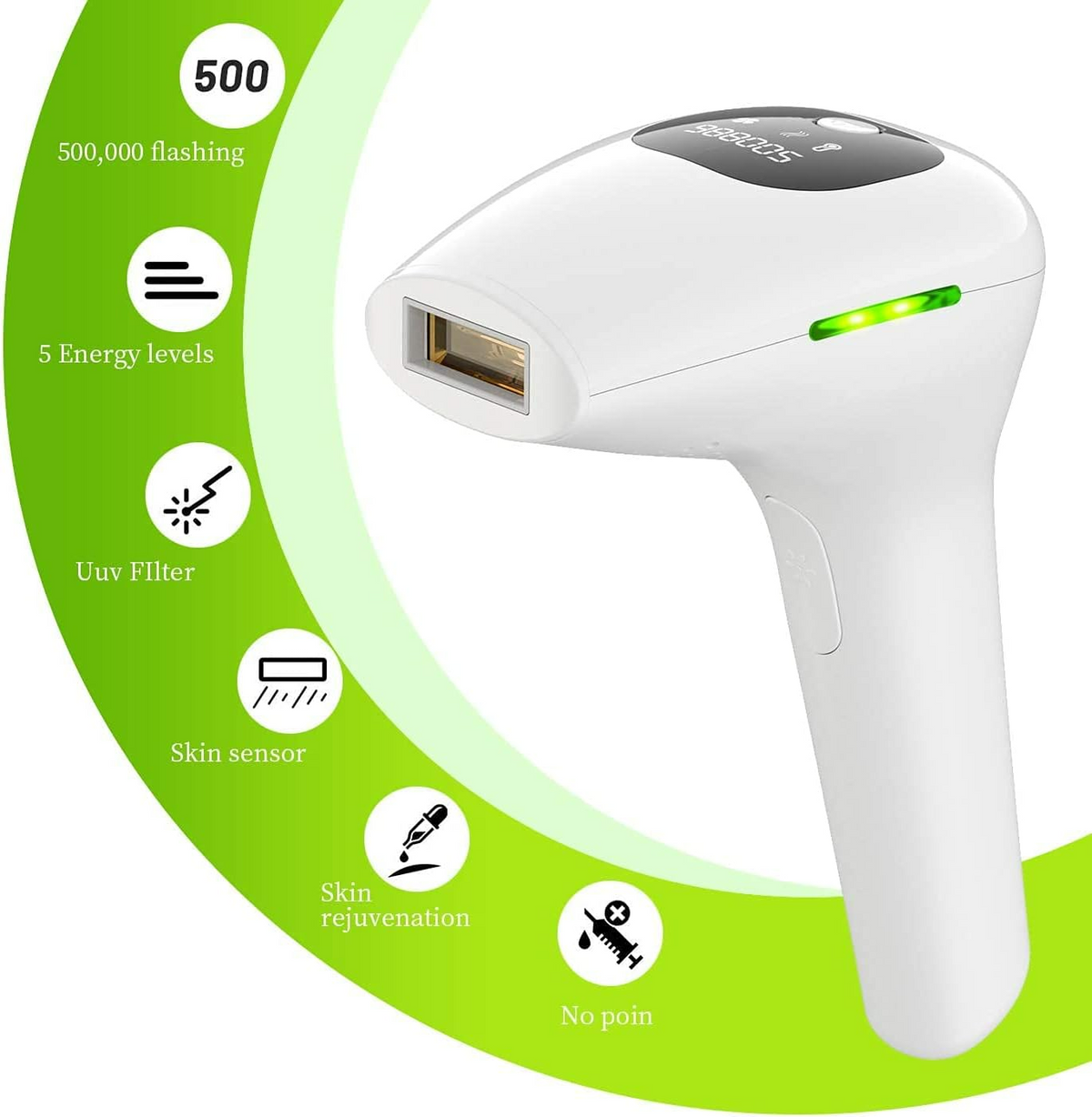 IPL Hair Removal Device for Face & Body