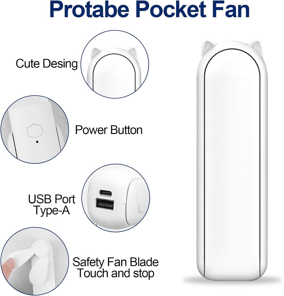 2-in-1 Power Bank Mini Handheld Fan