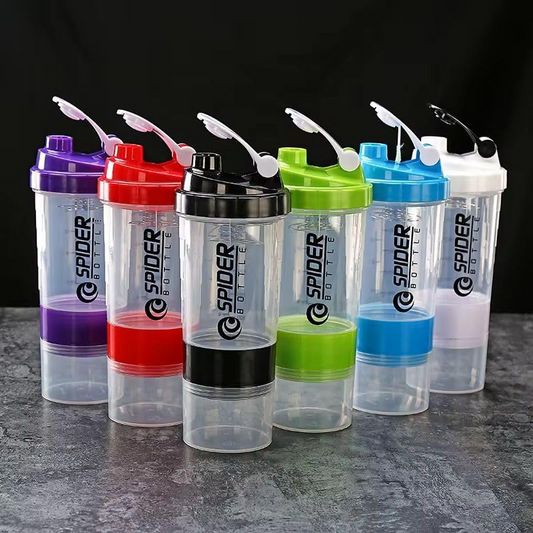 3 In 1 Spider Shaker Bottle 500ml Random Color