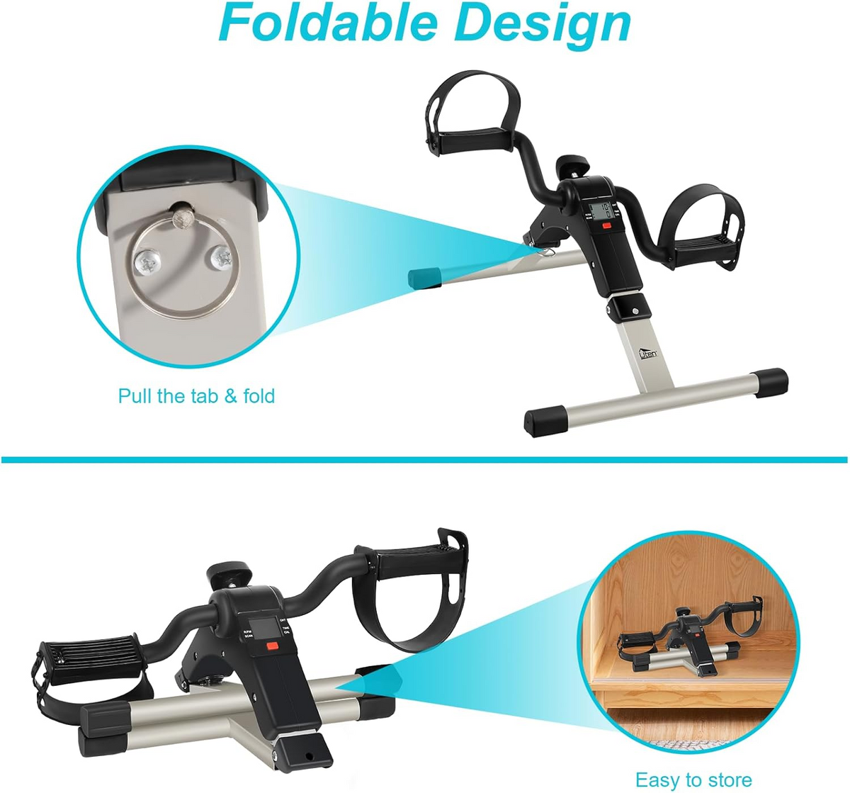 Foldable Under-Desk Pedal Exerciser