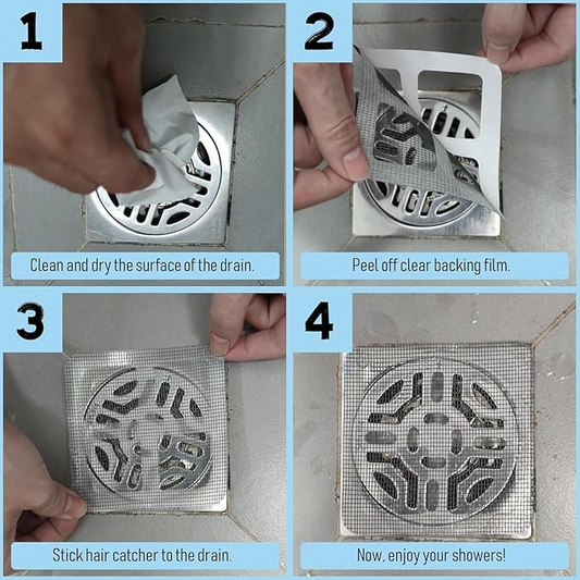 Set of 10 Anti-Clog Mesh Drain Filter – Hair & Insect Resistant Bathroom Screen