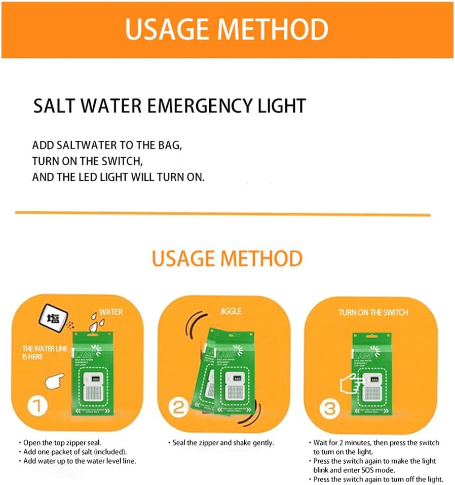 Portable Salt Water LED Lamp
