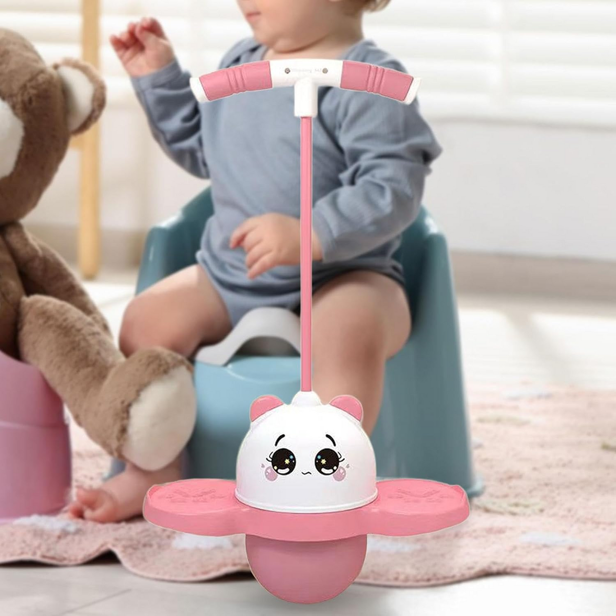 Pogo Ball with Handle Kids Stick Jump