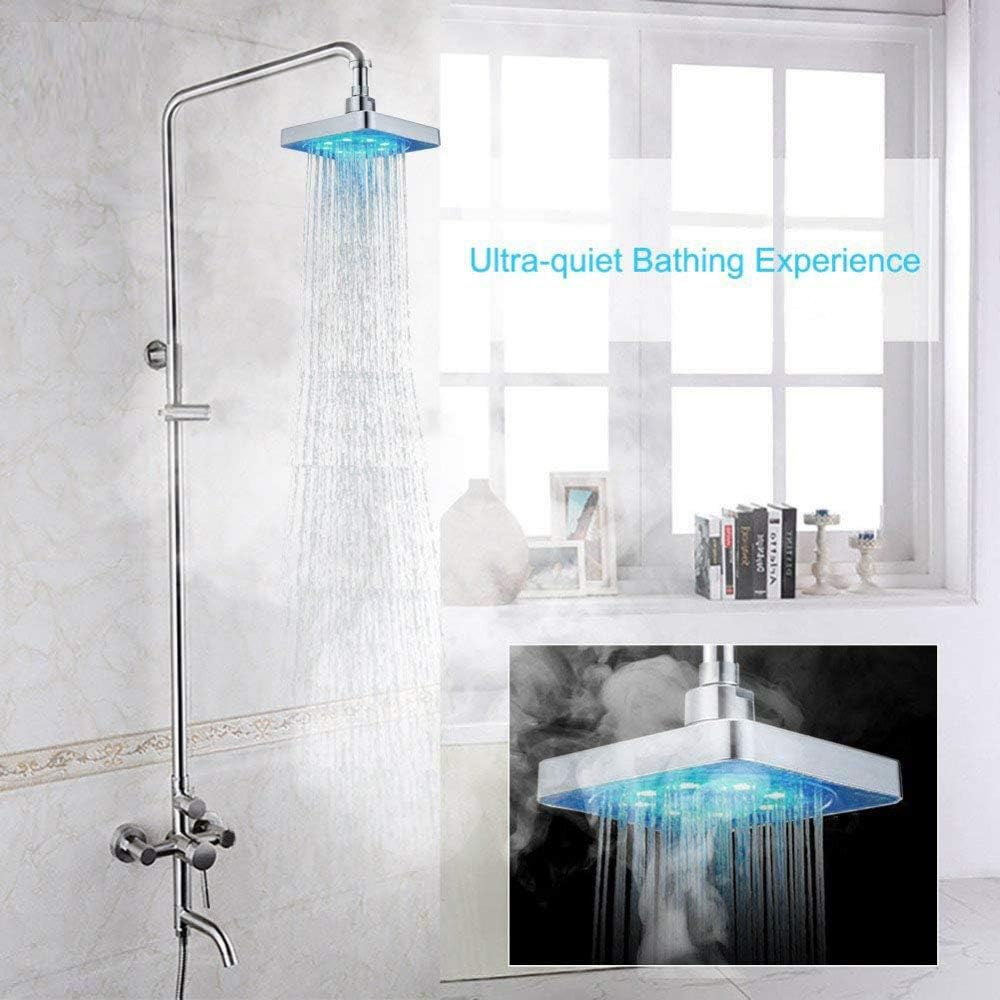 6-Inch LED Temperature Shower Head