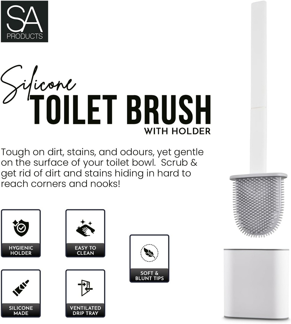 Silicone Toilet Brush Set