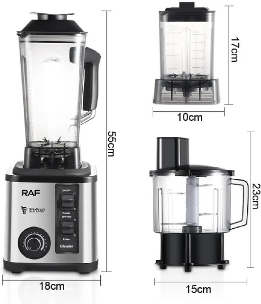 RAF 2600W Electric Blender + Chopper 3-in-1 R2865
