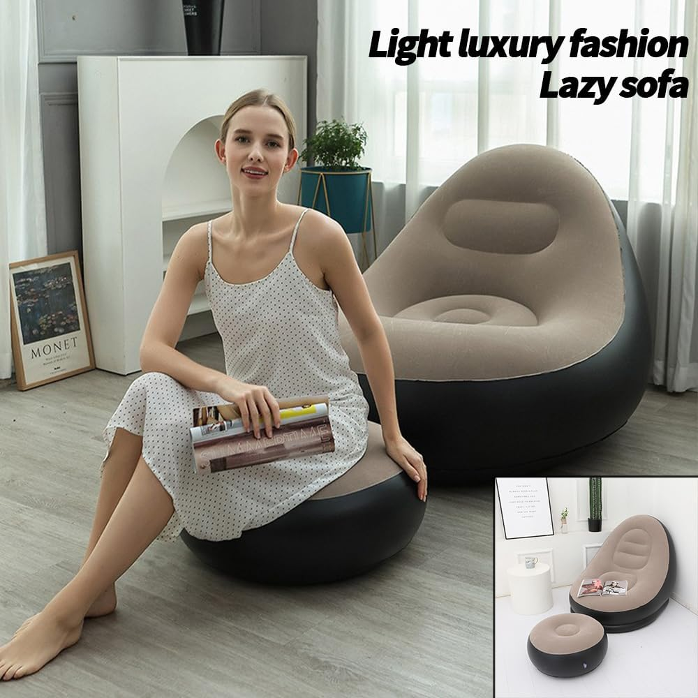 Inflatable Bed Sofa Flocking Couch Set