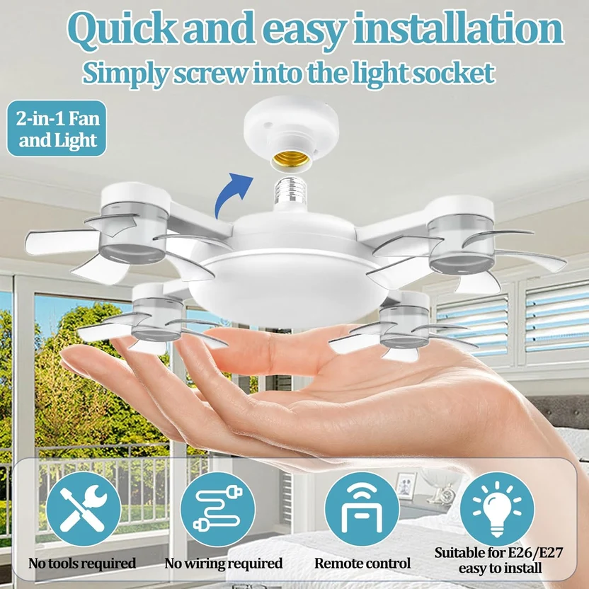 F4 LED Ceiling Fan with Remote