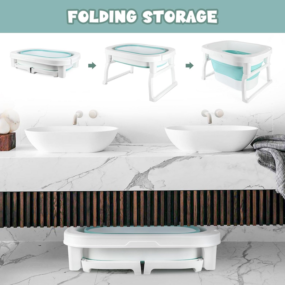 Foldable Baby Bathtub with Seat