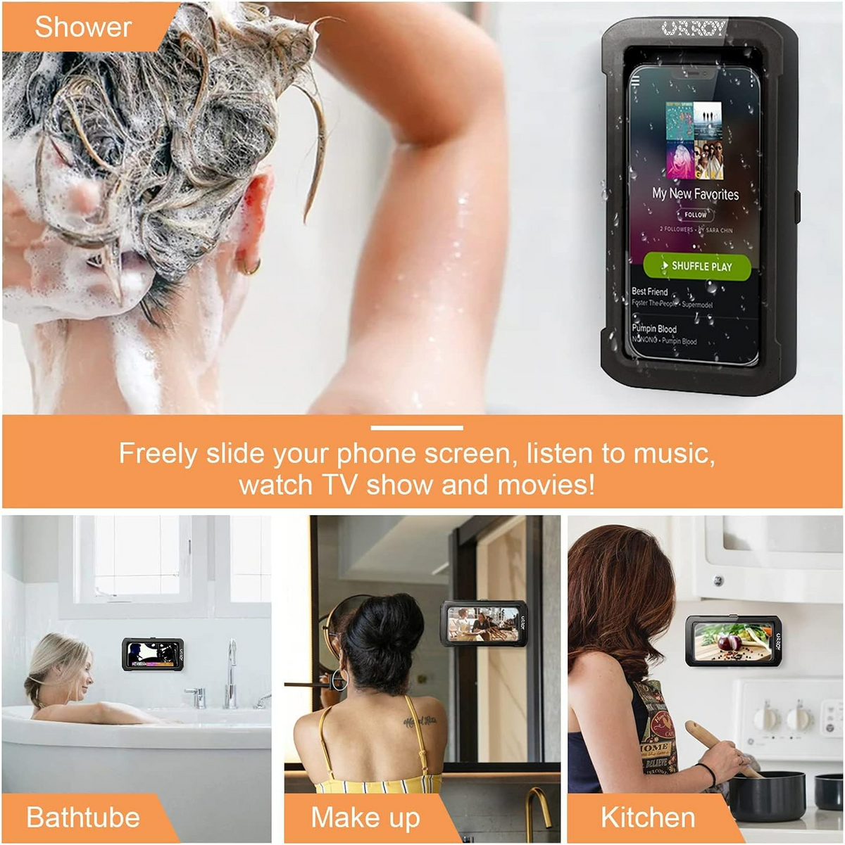 Waterproof Shower Phone Holder