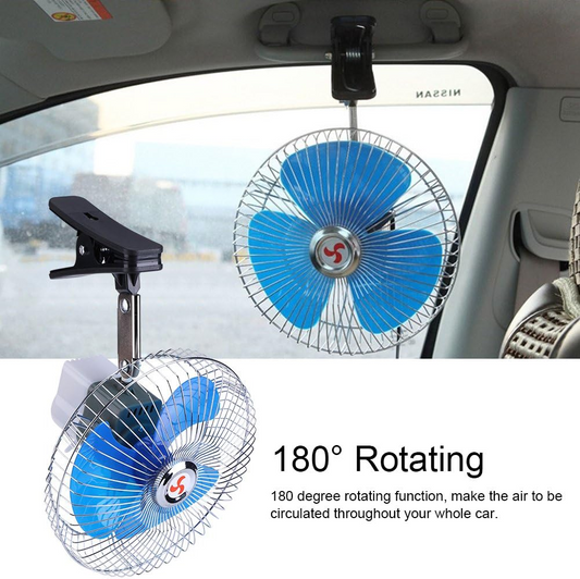 Mini Clip Rotating Fan 12V