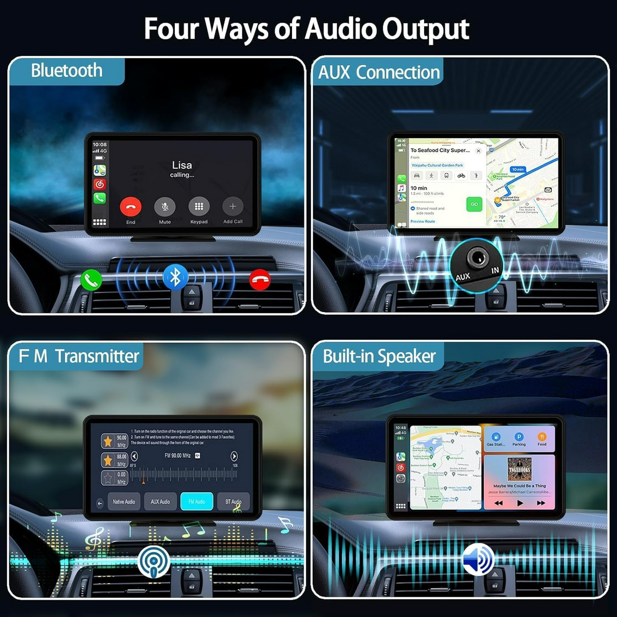 Wireless CarPlay Stereo with Camera
