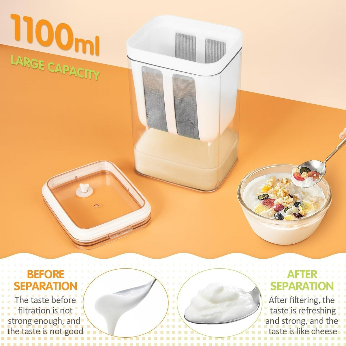 1100ml Greek Yogurt Strainer
