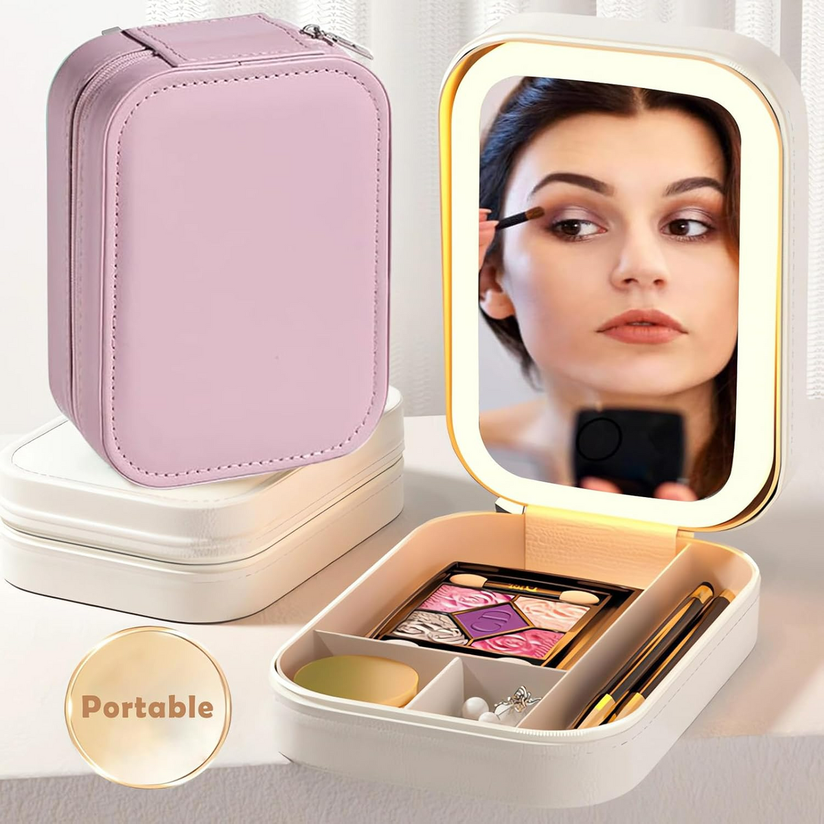LED Makeup Travel Case