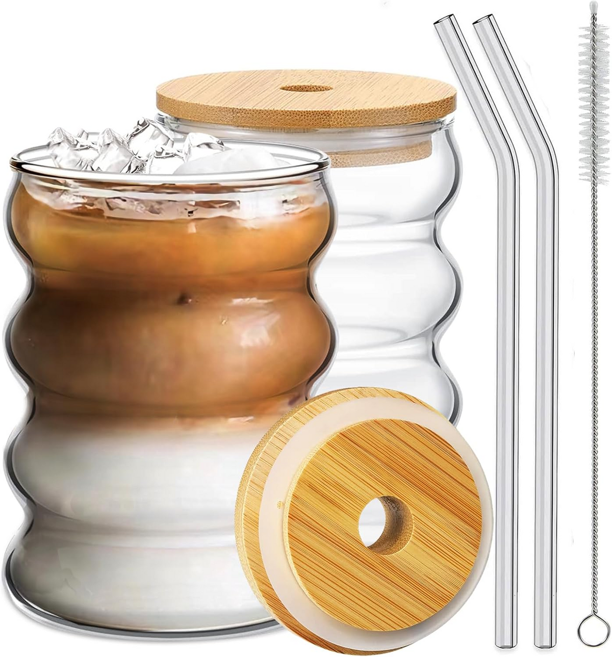Wavy Glass Cup 14oz