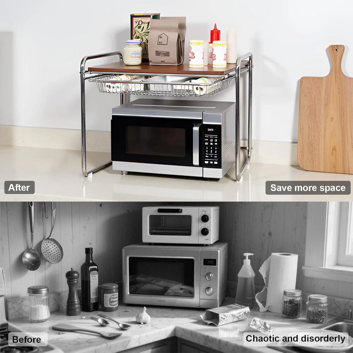 2-Tier Microwave Shelf