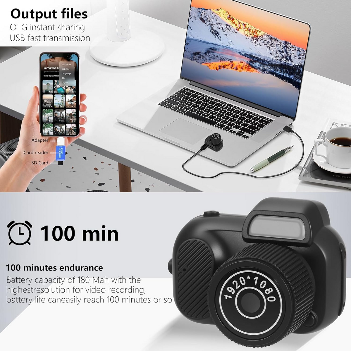 8MP Mini Keychain Camera
