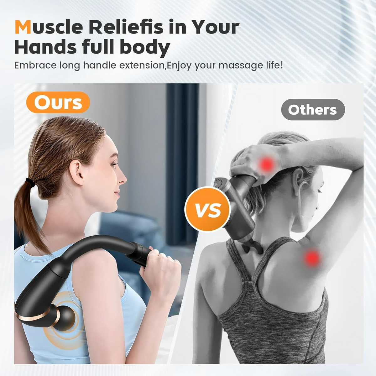 Massage Gun with Extension Handle