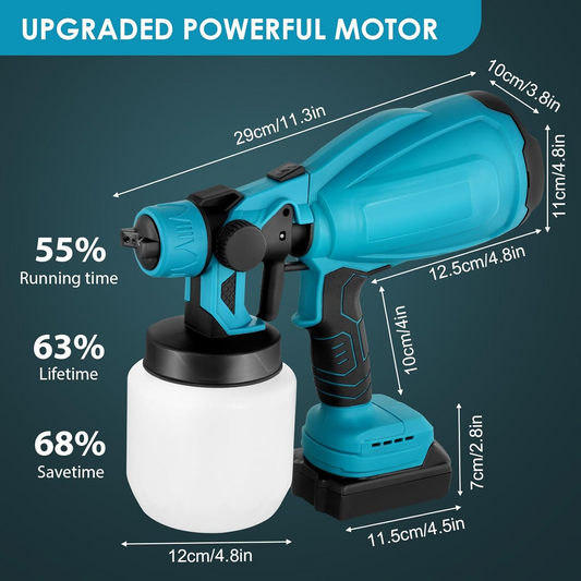 Cordless Paint Sprayer With 2 Battery