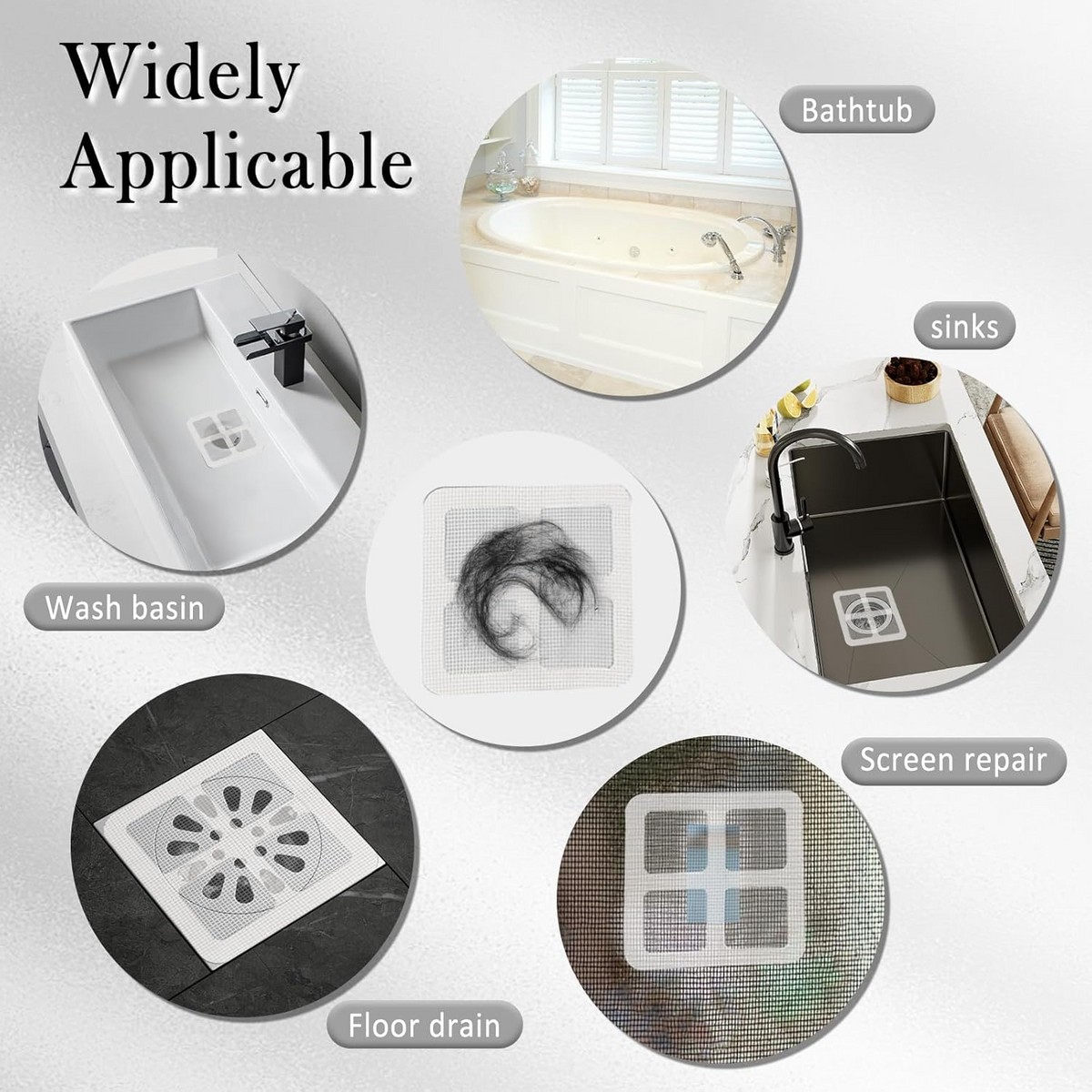 10-Piece Anti-Clog Drain Filter Set