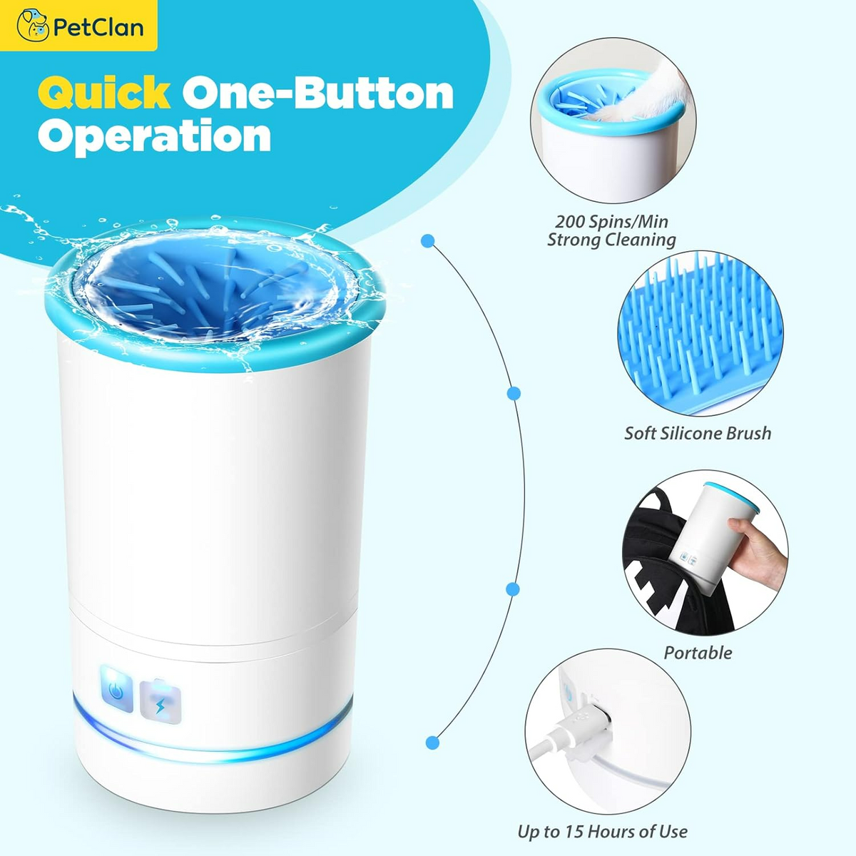 Rechargeable Dog Paw Cleaner