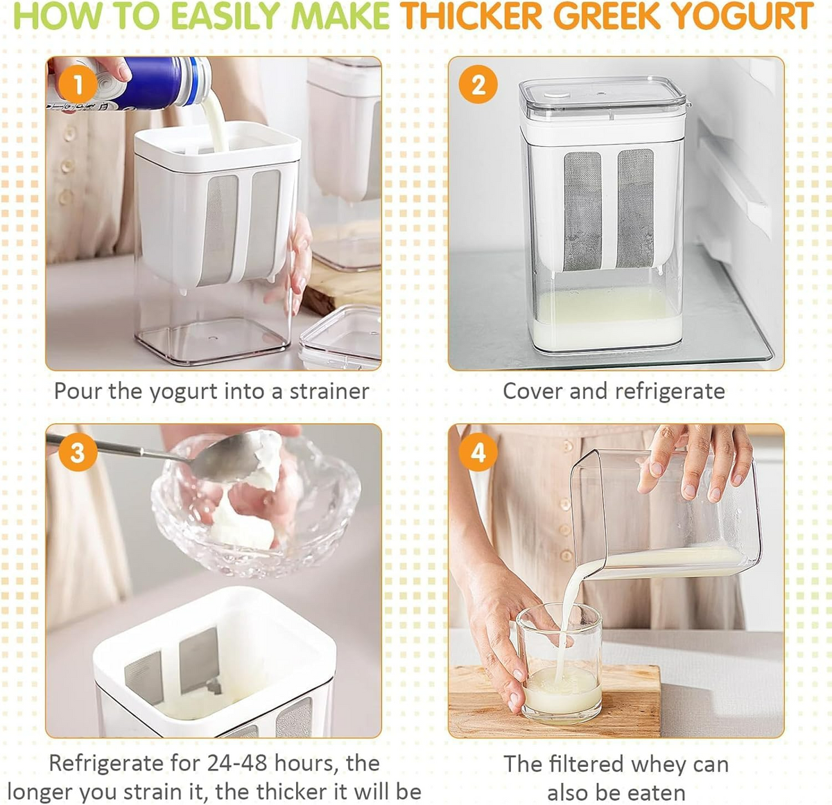 1100ml Greek Yogurt Strainer