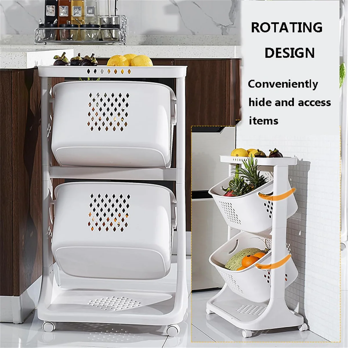 Stackable Storage Baskets 2 Layer