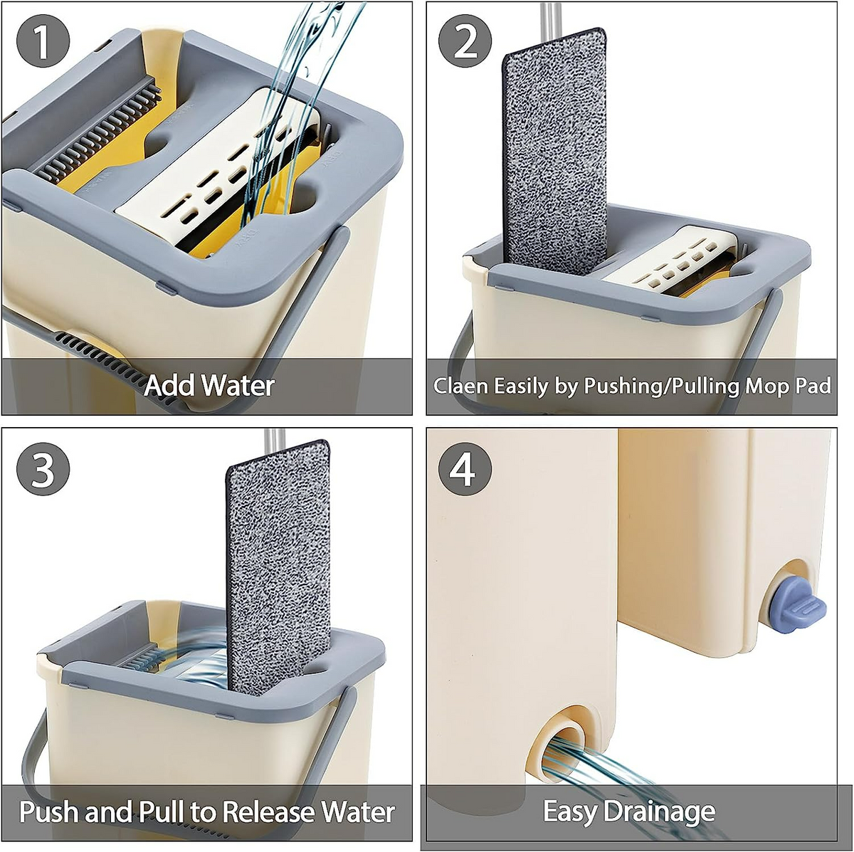 Hands-Free Mop & Bucket Set