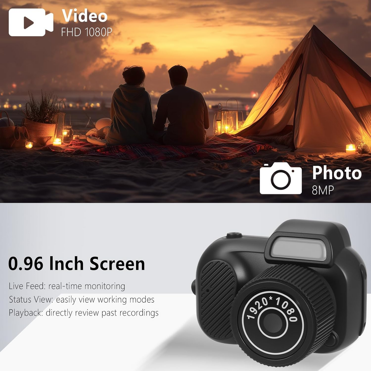 8MP Mini Keychain Camera