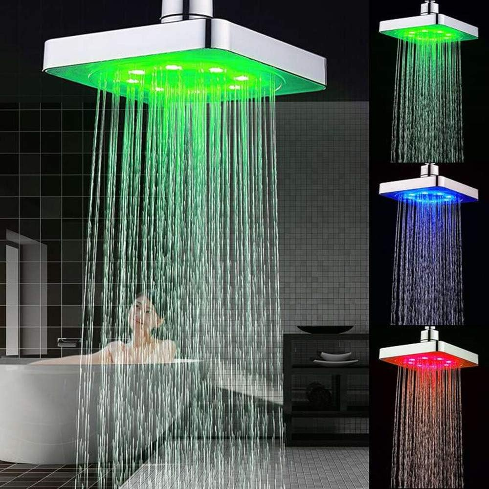 6-Inch LED Temperature Shower Head