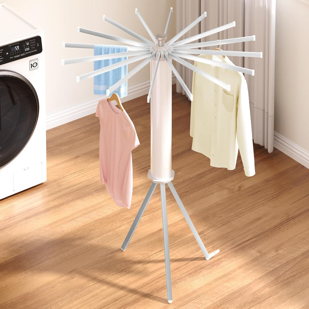 16-Arm Folding Tripod Clothes Airer