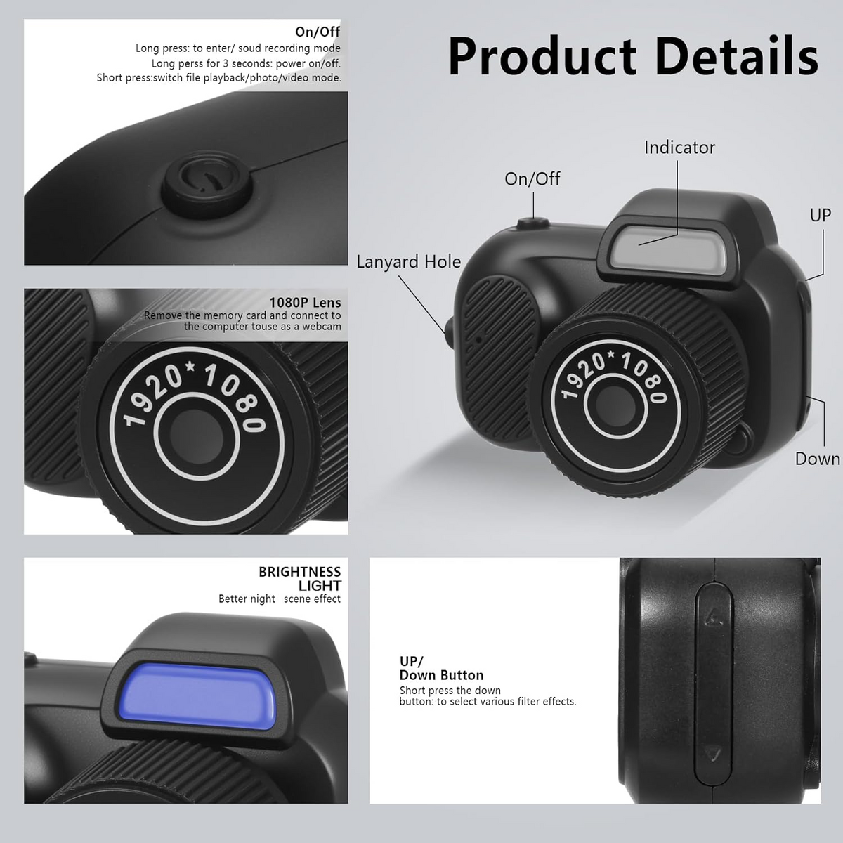 8MP Mini Keychain Camera