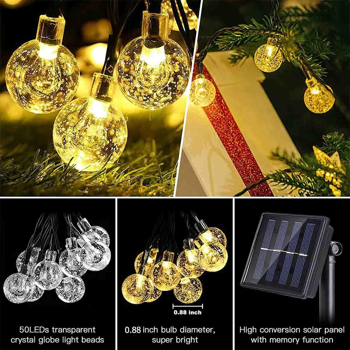 50-LED Solar String Lights