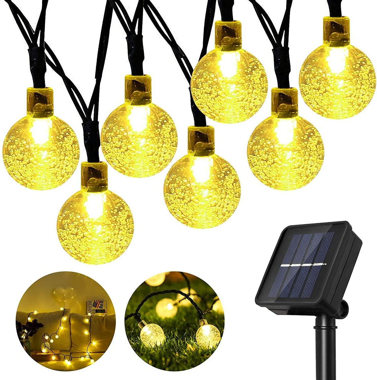 50-LED Solar String Lights