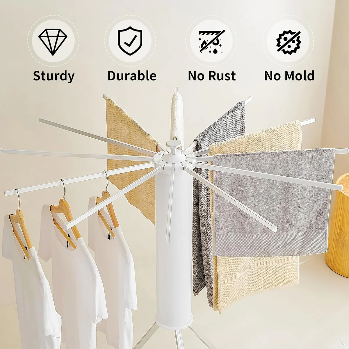 16-Arm Folding Tripod Clothes Airer