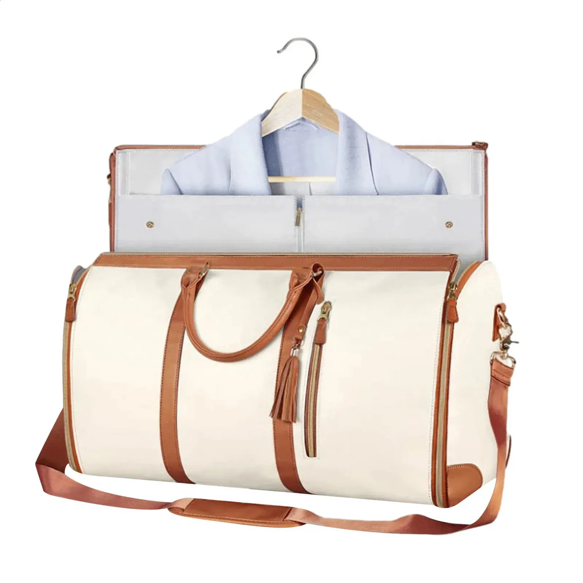 8-in-1 Leather Travel Duffel