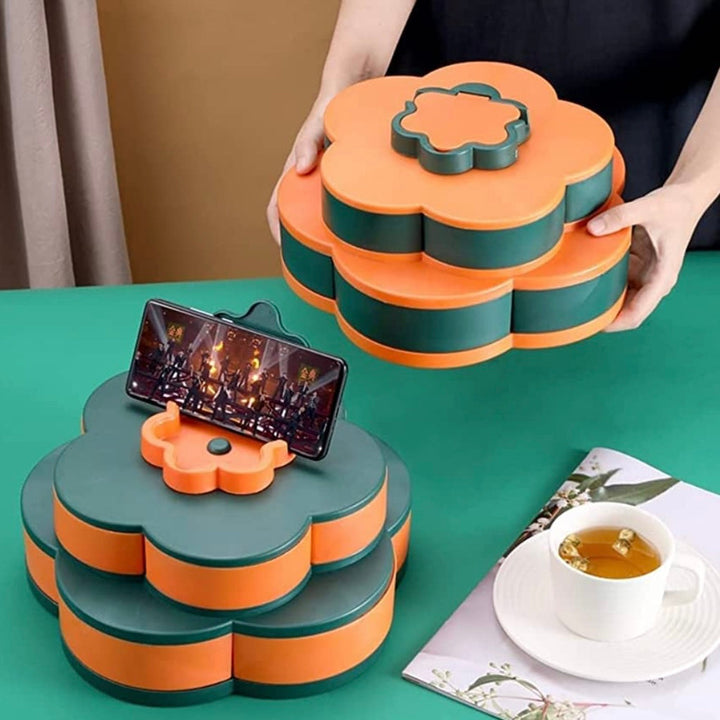 Rotating Double Snack Tray